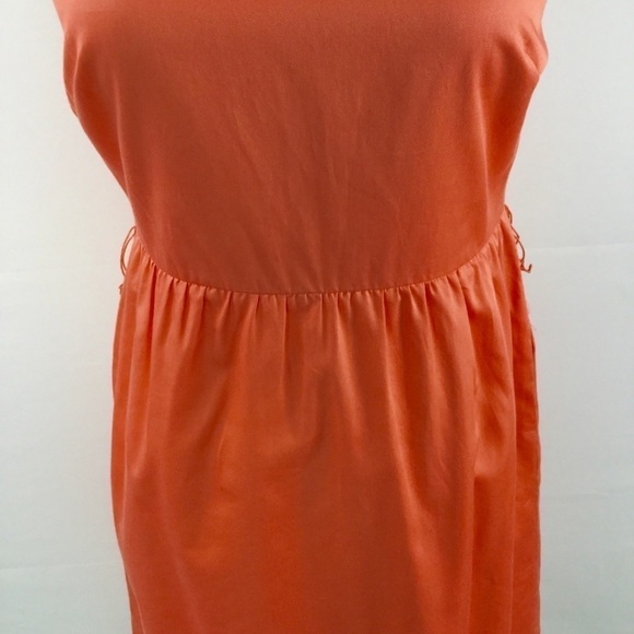 J Crew Ruffle Neck Sleeveless Cotton Sateen Dress Size 6 - Picture 5 of 14